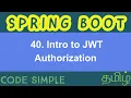 40 Intro to JWT authorization Spring Boot Expert Tutorial Code Simple