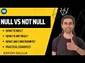 MySQL Null and Not Null Constraints - Hindi