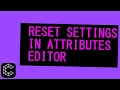 How To Reset Settings in Attributes Layer in Cavalry Tutorial