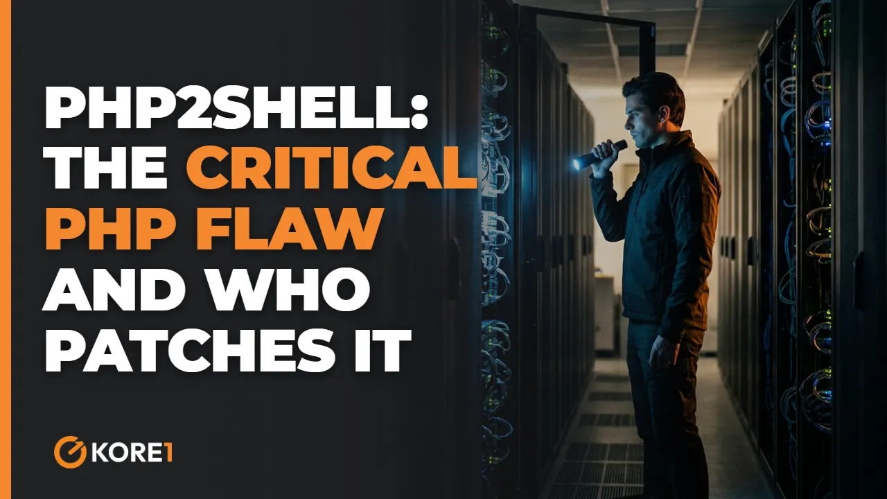 PHP2Shell: The PHP Vulnerability and Who Patches It video - KORE1