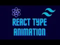 Typewriter Animation With React tailwind css