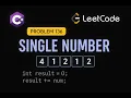 LeetCode 136 Single Number C Solution XOR Bit Manipulation