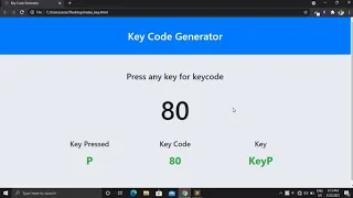 Keyboard s keycode generating web application Javascript