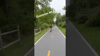 Grocery run on a BOAT? #boatlife #groceries #skating #family