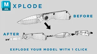 Explode your 3D models with Xplode - Free Maya Script
