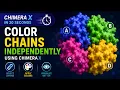 ChimeraX Color Chains Independently Using Commands
