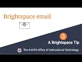 Brightspace email