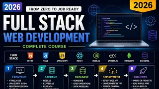 Full Stack Web Development 2026 Complete Course From Zero to Job Ready In Simple English