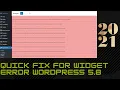 HOW TO FIX BLOCK WAS AFFECTED BY ERRORS AND MAY NOT FUNCTION PROPERLY - WORDPRESS 6 3 WIDGET ERRORS