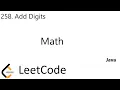 LeetCode 258 Add Digits Math Java