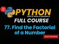 Factorial of a number in Python math factorial Python Program