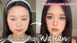 Sun-kissed Wasian Freckles Makeup | 25 Mins In-Depth Professional MUA Tutorial Step by Step