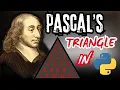 Build Pascal s Triangle Using Python Easy Pattern Project for Beginners Full Guide