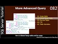 More Advanced SQL Queries Global Temp Tables SSMS TSQL Tutorial