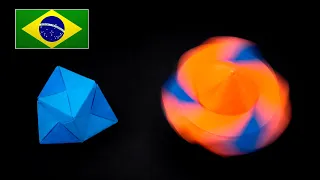 Como Fazer um SPINNER DE PAPEL Que Gira de Verdade! (Origami Fácil)