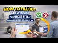 How To Fill Out A New Jersey Vehicle Title When Buying Or Selling A Car
