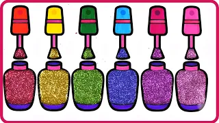 Nail Polish Coloring Pages for Kids Nail Polish Glitter Coloring - AKN Kids House