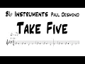 Take Five Bb Instruments Sheet Music Backing Track Play Along Partitura