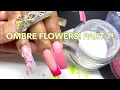 OMBRE 3D FLOWER NAILS SPRING FLOWER NAILS 3D ACRYLIC FLOWERS