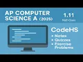 AP Computer Science A - CodeHS 1 11