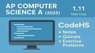 AP Computer Science A - CodeHS 1 11