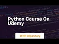 python course on udemy