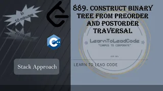 Construct Binary Tree from Preorder and Postorder Traversal Leetcode 889