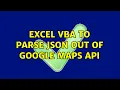 Excel VBA to parse JSON out of Google Maps API