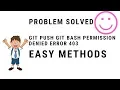 Git Push git Bash Permission Denied Error 403 Git Github