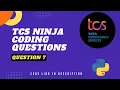 TCS NQT Coding Question Question 7 Code Explanation Python