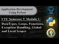 Application Development Using Python VTU 5th SEM Module 1 18CS55