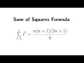 How to Prove Sum of Squares Formula