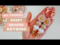 Easy Daisy Beaded Keyring Tutorial DIY Flower Keychain Silicone Beads