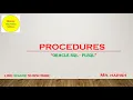 Oracle PLSQL Procedures