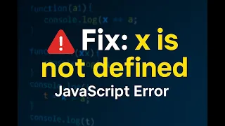 How to Fix JavaScript Error Uncaught ReferenceError x is not defined Causes Fix in Hindi
