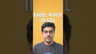 Master SQL PIVOT operator in 50 Seconds or Less
