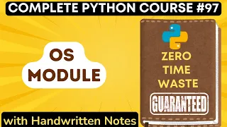 os Module in Python with Notes Python Tutorial -