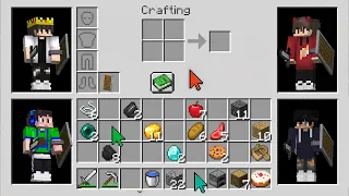 5 Idiots Share One Inventory in Minecraft..!