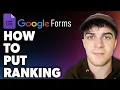 How to Put Ranking in Google Forms Full 2024 Guide