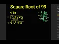 Square root of 99