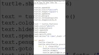 3D Cube in Python Stamp Method Very Easy under 40 lines of code