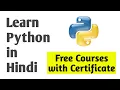 Free Python Courses with Certificate Free Python Course in Hindi