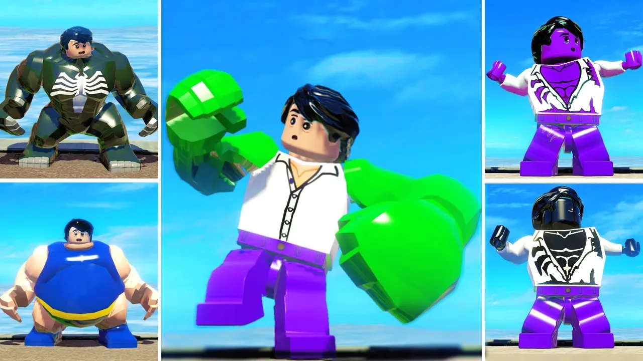 Evolution of Characters in LEGO Marvel Super Heroes 1 vs 2 (Side by Side Comparison). 