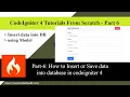 CodeIgniter4 - Part-6 How to Insert or save data into database in codeigniter 4