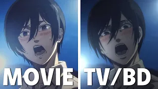 attack on titan the last attack movie vs tv comparison attack on titan the last attack changes