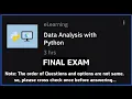 Final Exam Data Analysis with python