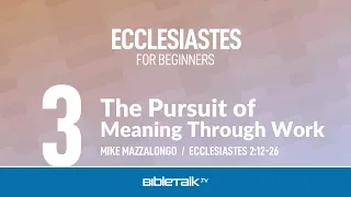 The Pursuit of Meaning Through Work