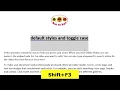 Default Styles and Toggle Case Word Tips Tricks 13