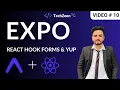React Native Expo React Hook Form Yup Form State Management Validation 2024