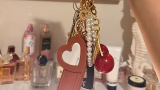 GenZ Bag charms inspo - new Tory Burch Card chain with thoughtfully curated charms
